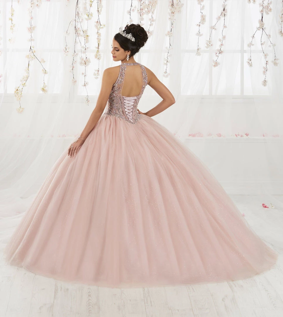 Beaded Halter Tulle Quinceanera Dress By House Of Wu 26914 4 Beaded Halter Tulle Quinceanera Dress By House Of Wu 26914