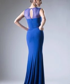 Fitted Long Illusion Dress By Cinderella Divine N101 Prom