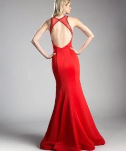 Beaded Illusion Mermaid Dress By Cinderella Divine CE0005 Prom