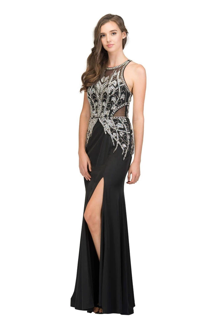 Starbox Beaded Illusion Long Sleeveless Dress With Slit By Star Box 17314 Prom 5 Starbox Beaded Illusion Long Sleeveless Dress With Slit By Star Box 17314 Prom