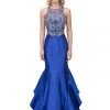 Starbox Prom Beaded Illusion Mermaid Dress With Ruffled Back By Star Box 17302