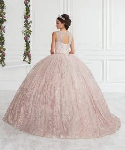 Quinceañera Beaded Illusion Quinceanera Dress By House Of Wu 26942