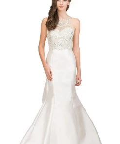 Starbox Prom Beaded Illusion Sleeveless Mermaid Dress By Star Box 17303