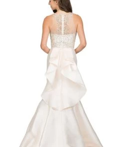 Starbox Prom Beaded Illusion Sleeveless Mermaid Dress By Star Box 17303