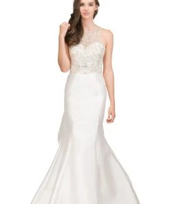 Starbox Prom Beaded Illusion Sleeveless Mermaid Dress By Star Box 17303