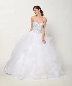 Ruffled Sweetheart Ball Gown By Juliet 1425