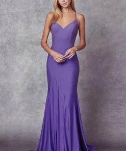 Prom Beaded Lace-Up Back Mermaid Gown By Juliet 276