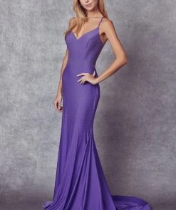 Prom Beaded Lace-Up Back Mermaid Gown By Juliet 276