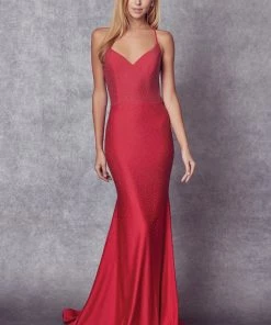 Prom Beaded Lace-Up Back Mermaid Gown By Juliet 276