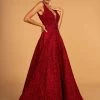 Elizabeth K Prom Beaded Lace V-Neck Dress With Long A-line Skirt By GLS Gloria GL2566