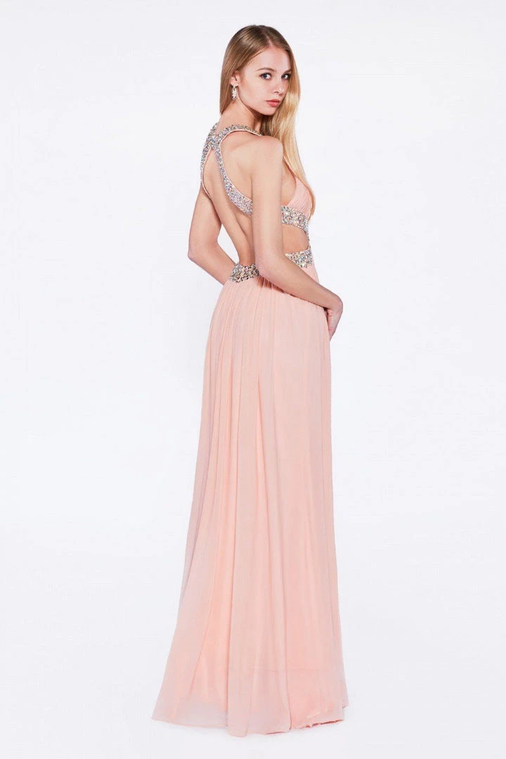 Beaded Long Halter Dress By Cinderella Divine J714 Prom 4 Beaded Long Halter Dress By Cinderella Divine J714 Prom