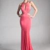 Beaded Long Halter Dress By Cinderella Divine 85201 Prom