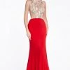 Beaded Long Halter Sheath Dress By Cinderella Divine 959