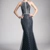 Beaded Sleeveless Mermaid Dress By Cinderella Divine CZ0010