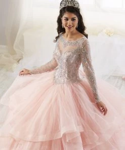 Quinceañera Long Sleeve Quinceanera Dress By House Of Wu 26904