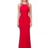 Starbox Prom Beaded Long Sleeveless Trumpet Dress With Sheer Back By Star Box 17291
