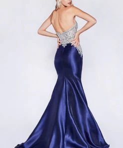 Prom Beaded Strapless Mermaid Dress By Cinderella Divine 84099