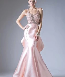 Ruffled Sleeveless Mermaid Dress By Cinderella Divine 62334 10 Ruffled Sleeveless Mermaid Dress By Cinderella Divine 62334