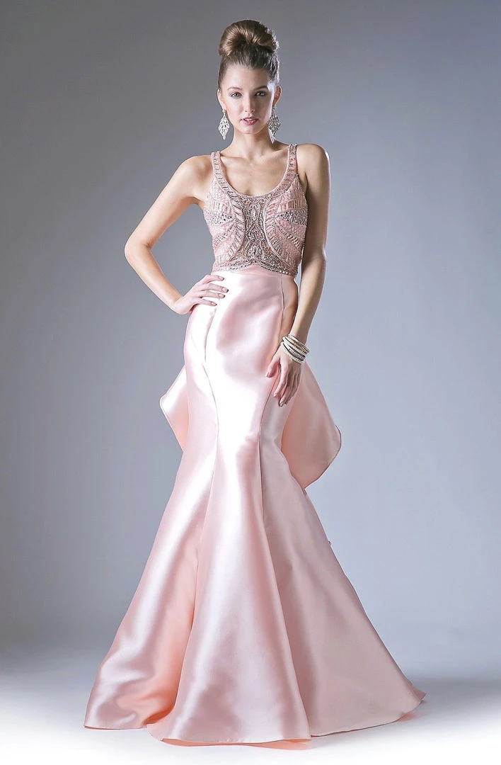 Ruffled Sleeveless Mermaid Dress By Cinderella Divine 62334 5 Ruffled Sleeveless Mermaid Dress By Cinderella Divine 62334