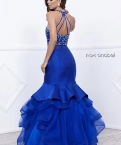 Beaded Mock Two-Piece Mermaid Dress By Nox Anabel 8332