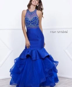 Beaded Mock Two-Piece Mermaid Dress By Nox Anabel 8332