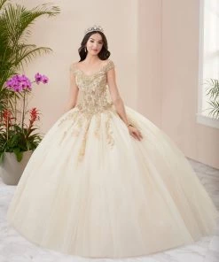 House Of Wu Fiesta Gowns Beaded Off Shoulder Quinceanera Dress By Fiesta Gowns 56407