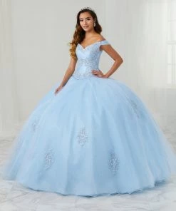LA Glitter By House Of Wu Beaded Off Shoulder Quinceanera Dress By LA Glitter 24086 Quinceañera