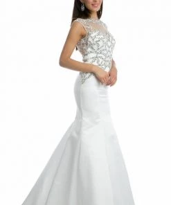 Prom Beaded Open Back Mermaid Dress By Juliet 624