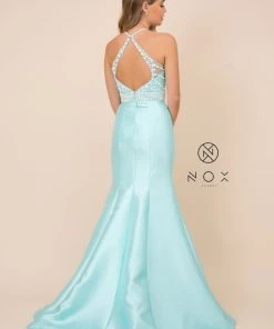 Prom Beaded Open Back Mermaid Dress By Nox Anabel 8296