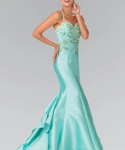 Prom Beaded Ruffled Mermaid Dress By Elizabeth K GL2214