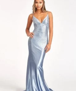 Prom Beaded Satin Mermaid Dress By Elizabeth K GL3045