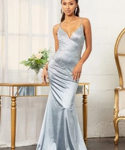 Prom Beaded Satin Mermaid Dress By Elizabeth K GL3045