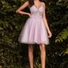 Beaded Short A-line Dress By Cinderella Divine CD0190 Prom 1 Beaded Short A-line Dress By Cinderella Divine CD0190 Prom