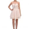 Beaded Short Strapless Dress With Corset Back By Star Box 6085