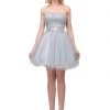 Beaded Short Strapless Dress With Ruffled Skirt By Star Box 6057 2 Beaded Short Strapless Dress With Ruffled Skirt By Star Box 6057