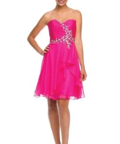 Beaded Short Strapless Sweetheart Dress With Corset Back By Juliet 741 9 Beaded Short Strapless Sweetheart Dress With Corset Back By Juliet 741