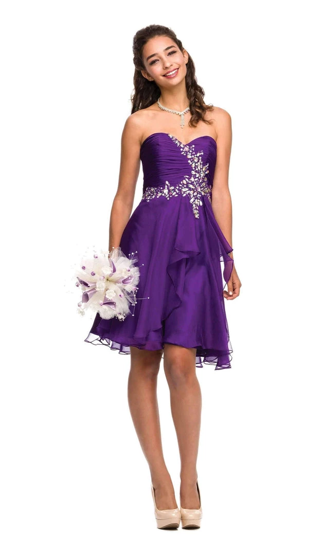 Beaded Short Strapless Sweetheart Dress With Corset Back By Juliet 741 6 Beaded Short Strapless Sweetheart Dress With Corset Back By Juliet 741