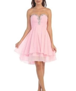 Beaded Short Sweetheart Dress With Corset Back By Star Box 6099 Prom
