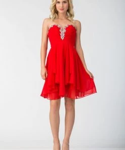 Beaded Short Sweetheart Dress With Corset Back By Star Box 6099 Prom