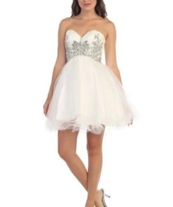 Beaded Short Sweetheart Dress With Ruffled Skirt By Star Box 6058 Prom 15 Beaded Short Sweetheart Dress With Ruffled Skirt By Star Box 6058 Prom