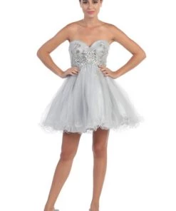 Beaded Short Sweetheart Dress With Ruffled Skirt By Star Box 6058 Prom 12 Beaded Short Sweetheart Dress With Ruffled Skirt By Star Box 6058 Prom