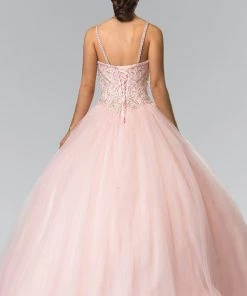 Beaded Sleeveless A-Line Ballgown By Elizabeth K GL2350