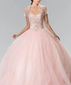 Beaded Sleeveless A-Line Ballgown By Elizabeth K GL2350