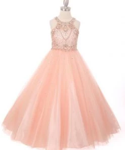 Beaded Sleeveless Ball Gown By Cinderella Couture 5027