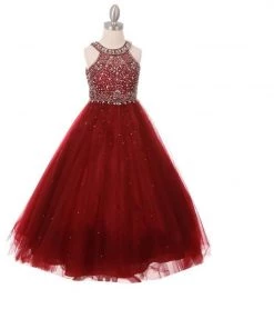 Beaded Sleeveless Ball Gown By Cinderella Couture 5027