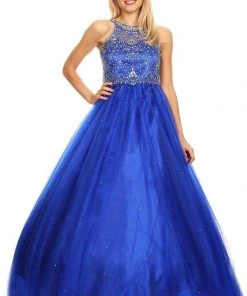 Beaded Sleeveless Ball Gown By Cinderella Couture 5027