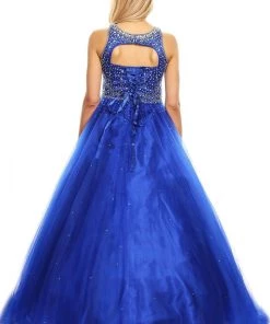 Beaded Sleeveless Ball Gown By Cinderella Couture 5027