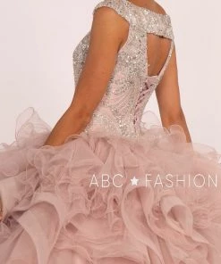 Beaded Sleeveless Ball Gown With Ruffled Skirt By Elizabeth K GL2514 10 Beaded Sleeveless Ball Gown With Ruffled Skirt By Elizabeth K GL2514