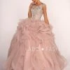 Beaded Sleeveless Ball Gown With Ruffled Skirt By Elizabeth K GL2514