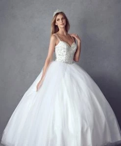 Beaded Sleeveless Glitter Ball Gown By Juliet 1419